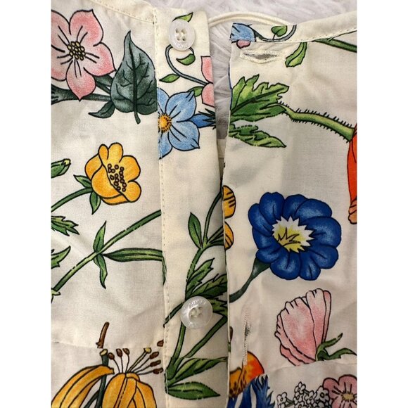 Gucci Kids Floral Print Dress With Striped Hem Dress Multicolor 608206 Size10 - Picture 4 of 7